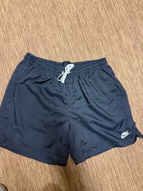 Nike Black Shorts with White Drawstring